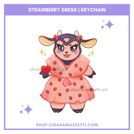 Strawberry Dress acrylic keychain