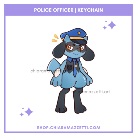 Police Officer acrylic keychain